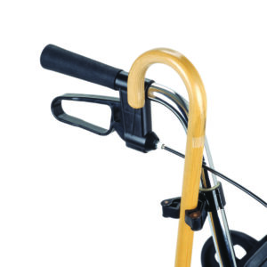Close up of evolution cane holder for walker